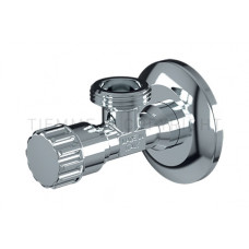 КРАН ВЕНТИЛЬНЫЙ ХРОМИРОВАННЫЙ УГЛОВОЙ 1/2"х3/4"