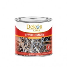 ГРУНТ-ЭМАЛЬ ПО РЖАВЧИНЕ 3 В 1 DEKOR БЕЛАЯ 0.9КГ