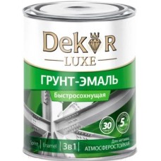 ГРУНТ-ЭМАЛЬ 3 В 1 DEKOR SPRINT БЫСТРОСОХНУЩАЯ ЧЕРНАЯ 0.9КГ