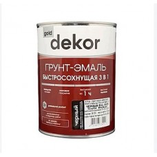 ГРУНТ-ЭМАЛЬ 3 В 1 GD DEKOR SPRINT БЫСТРОСОХН СЕРАЯ RAL7005 0.8кг