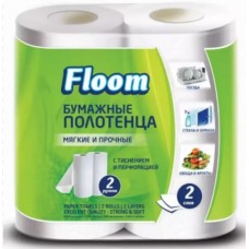 ПОЛОТЕНЦА БУМАЖНЫЕ FLOOM 2 СЛОЛЯ 2РУЛОНА 3062291