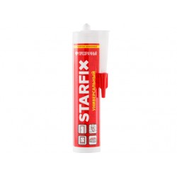 ГЕРМЕТИК СИЛИКОНОВЫЙ САНИТАРНЫЙ БЕЛЫЙ STARFIX 300МЛ АРТ 57866