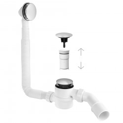 СИФОН ДЛЯ ВАННЫ С ВЕРХНЕЙ ПРОЧИСТКОЙ MRB11