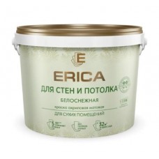 КРАСКА АКРИЛОВАЯ ERICA ДЛЯ СТЕН И ПОТОЛКА 4.5КГ