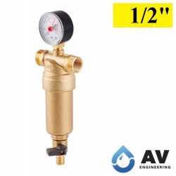 ФИЛЬТР САМООЧИЩАЮЩИЙСЯ 100МКМ 1/2 С МАНОМЕТРОМ AV115701