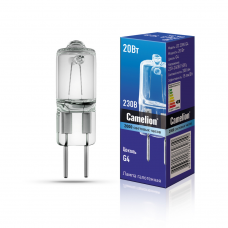 ЛАМПА ГАЛОГЕННАЯ БЕЗ РЕФЛЕКТОРА CAMELION JD 20W G4 220V 2000ЧАСОВ